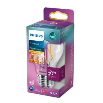 Philips LED E27 7,5 Watt 2200 bis 2700 Kelvin 150 bis 806 Lumen
