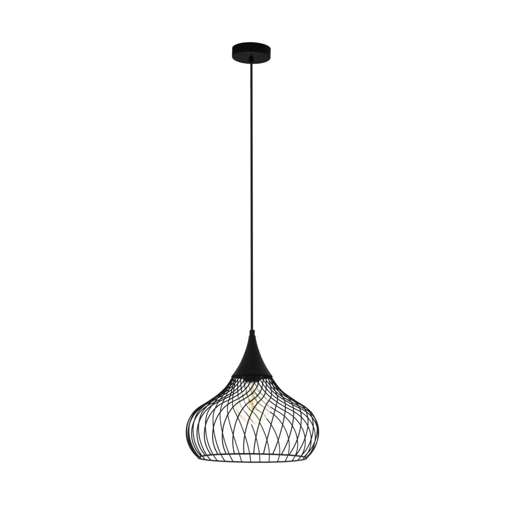 Eglo Leuchten STAVERTON Hängeleuchte Schwarz, 1-flammig main product photo
