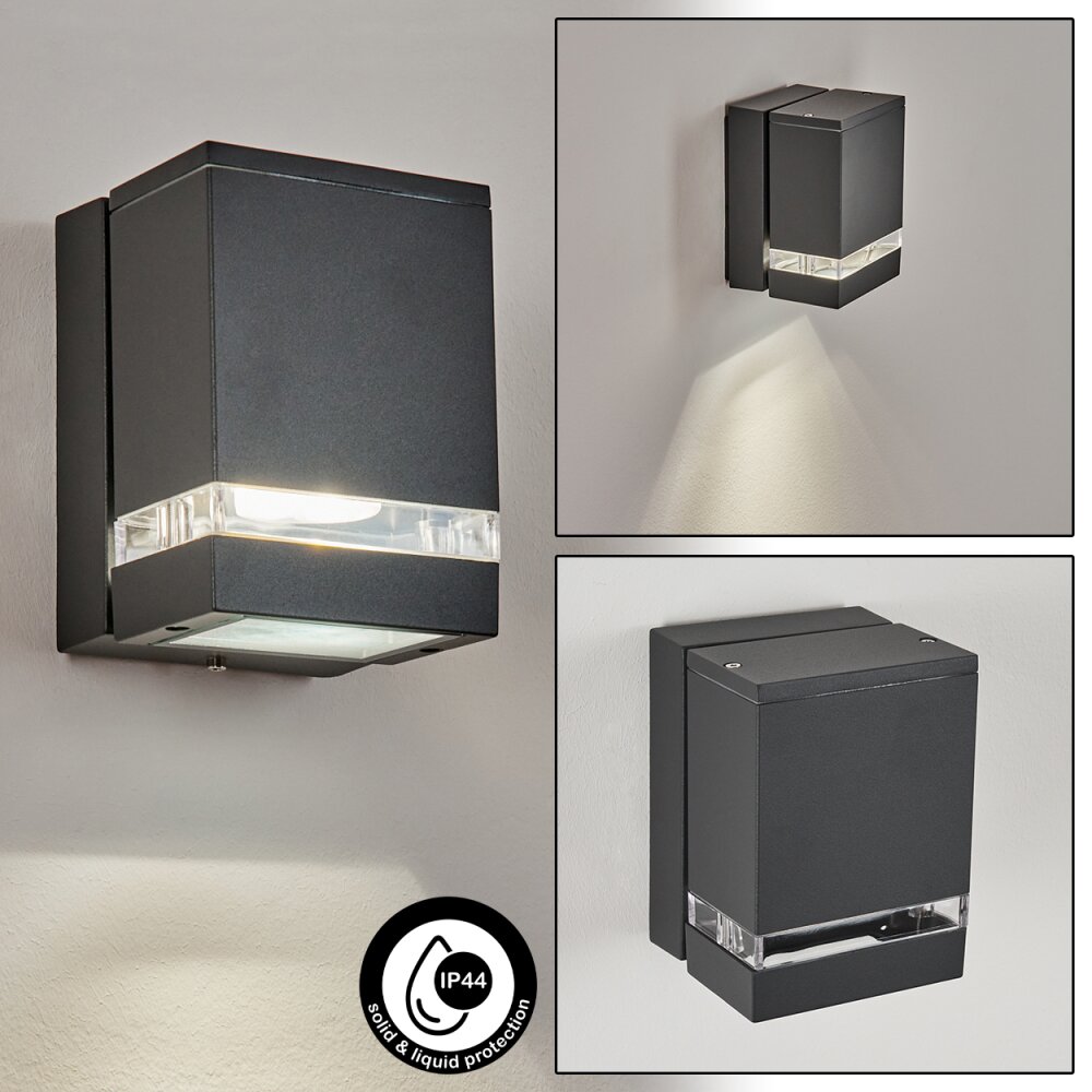 Haines Außenwandleuchte Anthrazit, Schwarz, 1-flammig main product photo