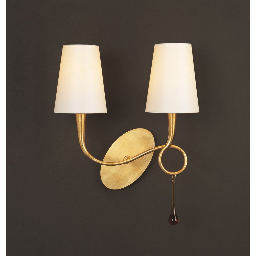 Mantra Paola Wandleuchte Gold, 2-flammig main product photo