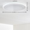 Lowell Deckenleuchte LED Weiß, 2-flammig, Fernbedienung, Farbwechsler
