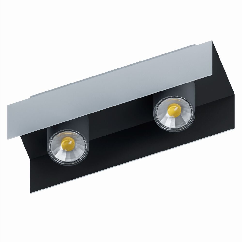 Eglo VISERBA Deckenleuchte Aluminium, Schwarz, 2-flammig main product photo
