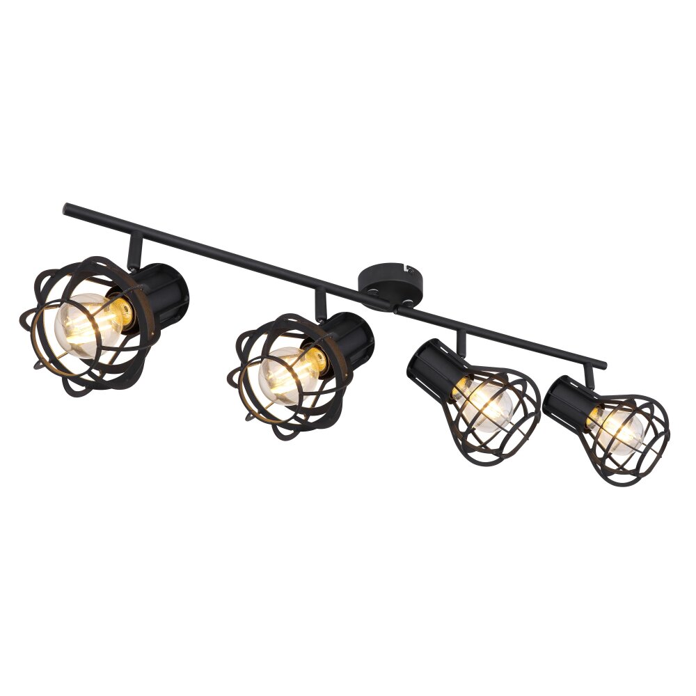 Globo CLASTRA Strahler Schwarz, 4-flammig main product photo