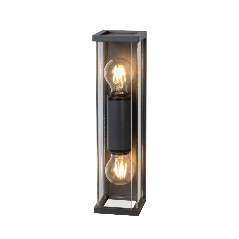 Lucide CLAIRE MINI Aussenwandleuchte Schwarz, 2-flammig main product photo