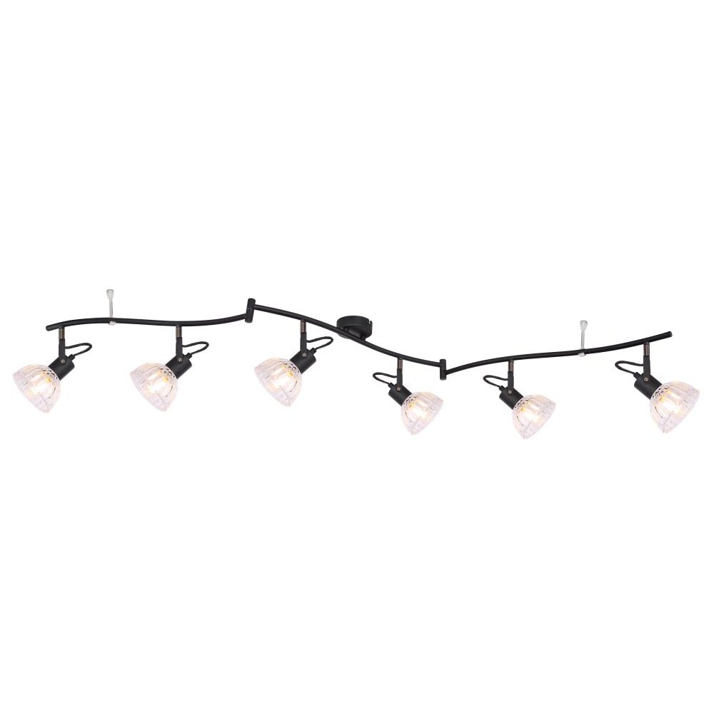 Globo LIBALD Strahler Schwarz, 6-flammig main product photo