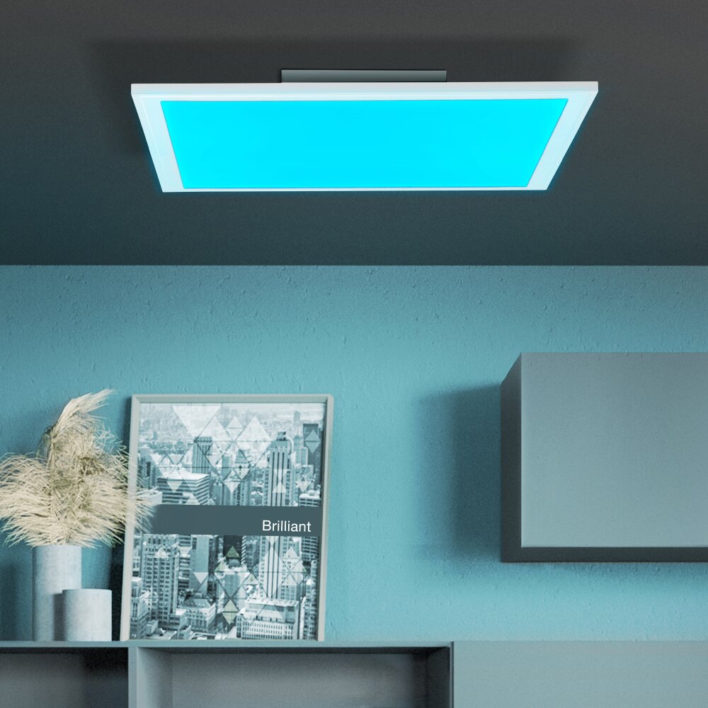 Brilliant Abie Deckenpaneel LED Weiß, 1-flammig, Fernbedienung, Farbwechsler main product photo
