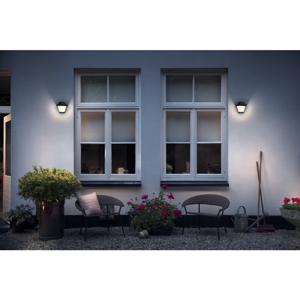 Philips Serres Außenwandleuchte Schwarz, 1-flammig main product photo