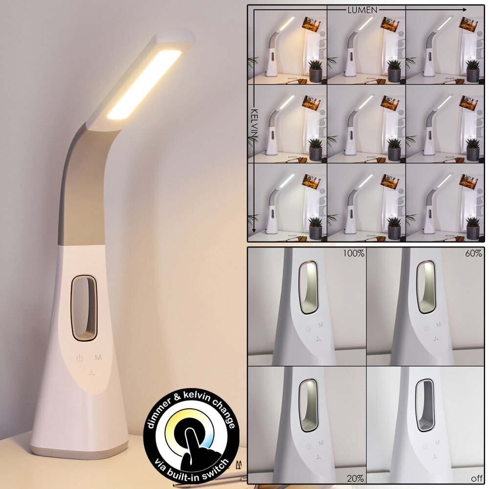 Bratislava Tischleuchte LED Weiß, 1-flammig main product photo