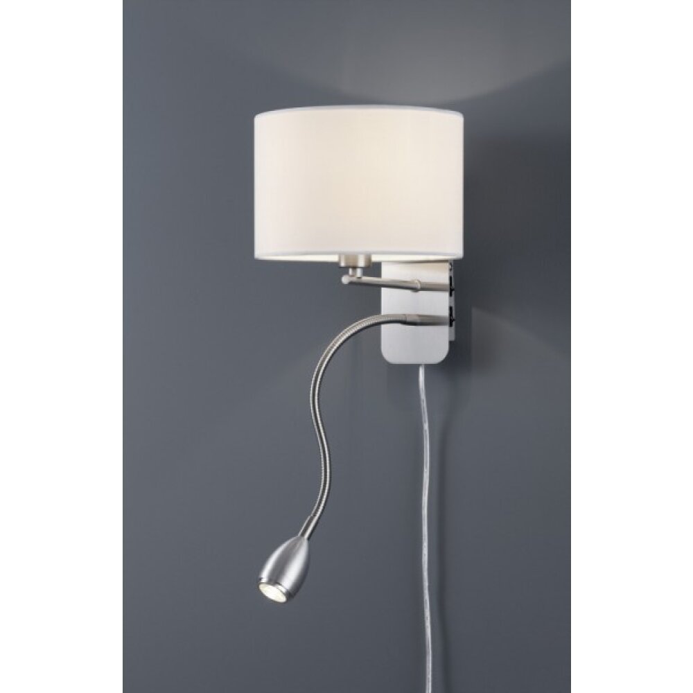 Trio Leuchten HOTEL Wandleuchte LED Chrom, Nickel-Matt, 2-flammig main product photo