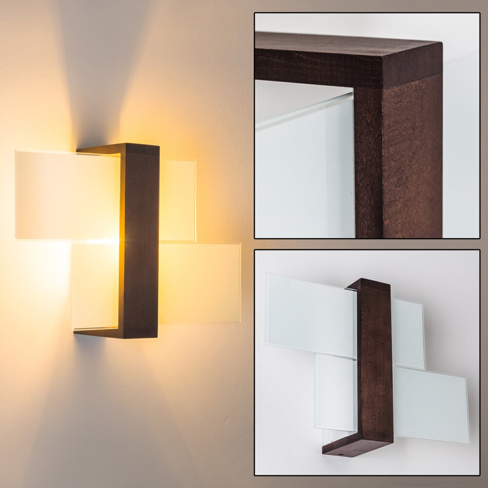 Lovikka Wandleuchte Holz dunkel, 1-flammig main product photo