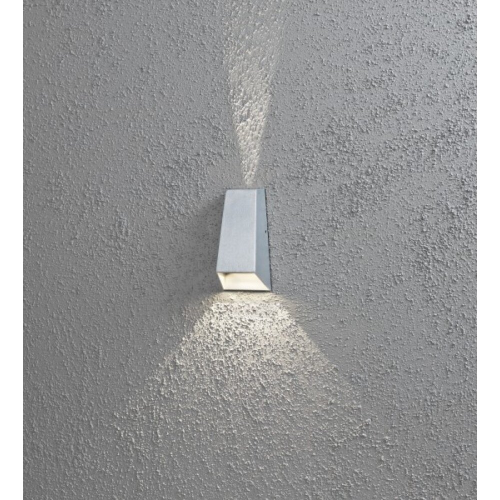Konstsmide Imola Wandleuchte LED Grau, 2-flammig main product photo
