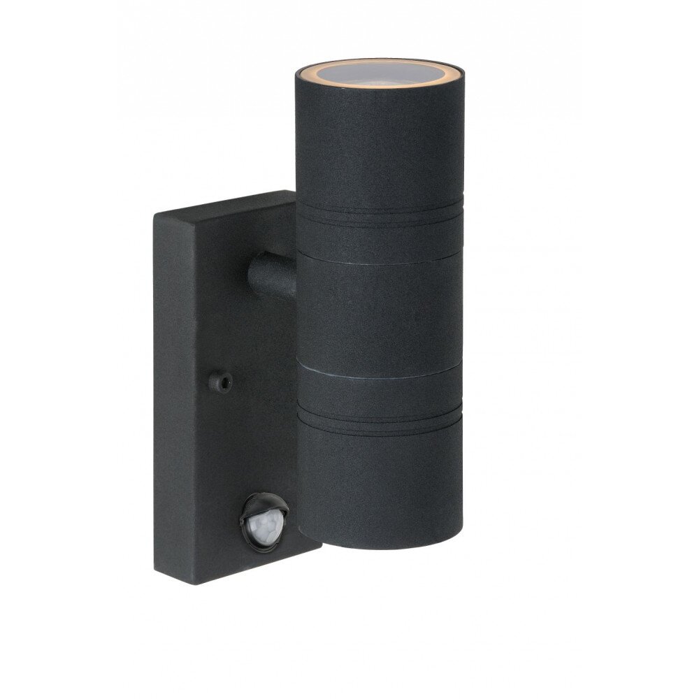 Lucide ARNE Außenleuchte Schwarz, 2-flammig, Bewegungsmelder main product photo