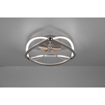 Trio Leuchten Charivari Deckenleuchte LED Nickel-Matt, 1-flammig
