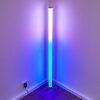 Laugar Stehlampe LED Silber, 1-flammig, Fernbedienung, Farbwechsler