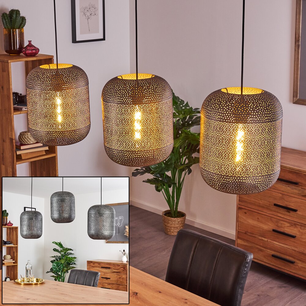 Chidu Hängeleuchte Grau, 3-flammig main product photo