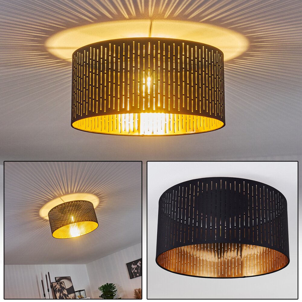 Hobart Deckenleuchte Schwarz-Gold, 1-flammig main product photo