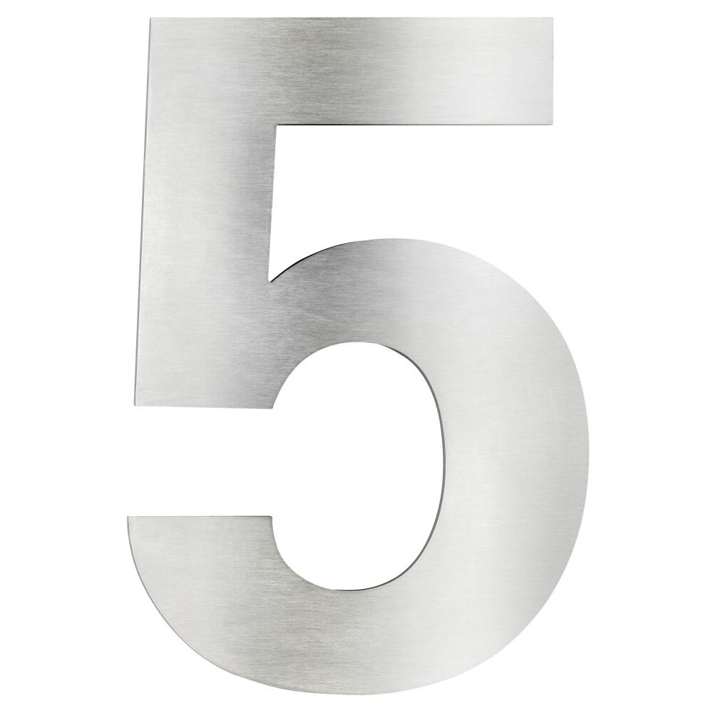 LCD Hausnummer 5 Edelstahl main product photo