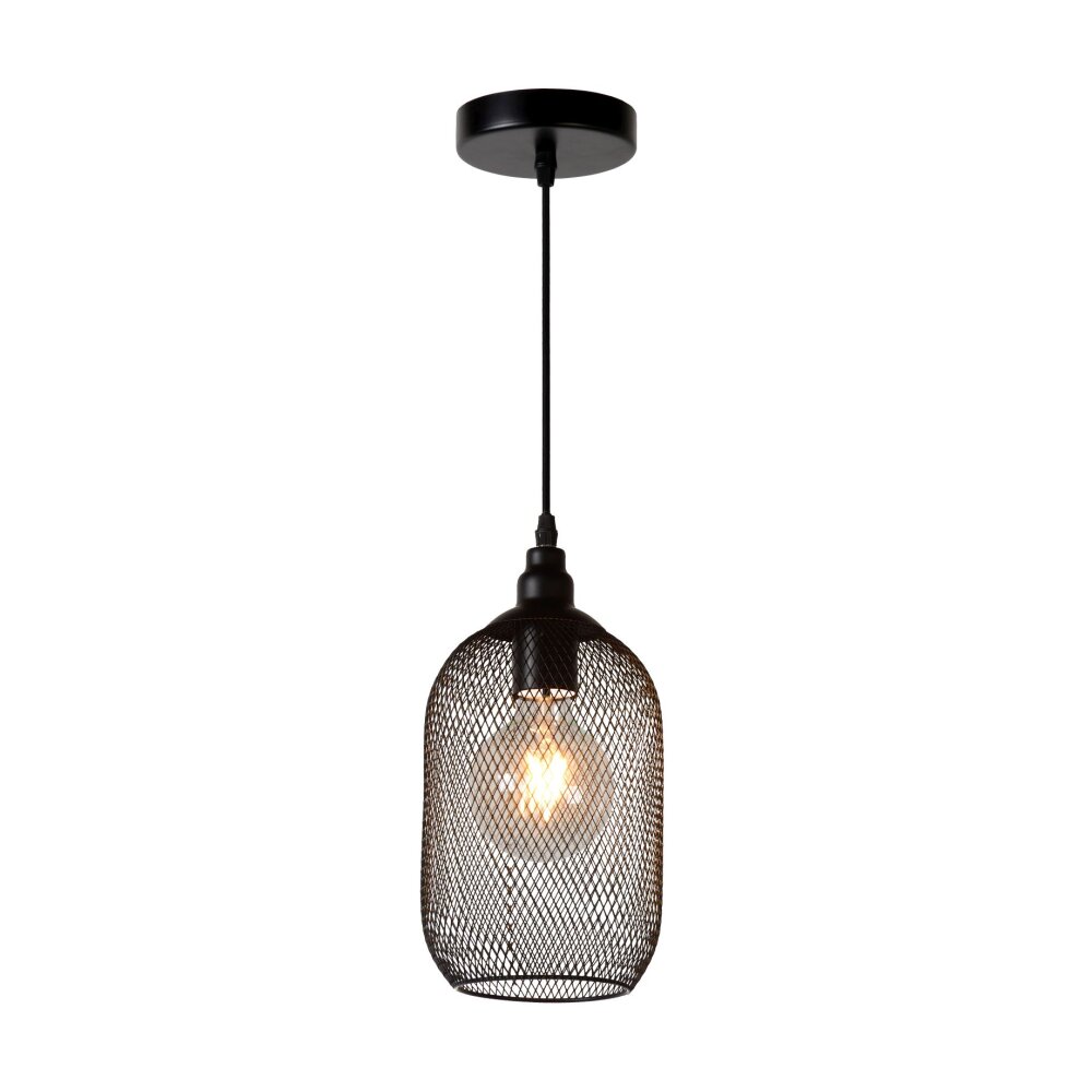 Lucide MESH Pendelleuchten Schwarz, 1-flammig main product photo
