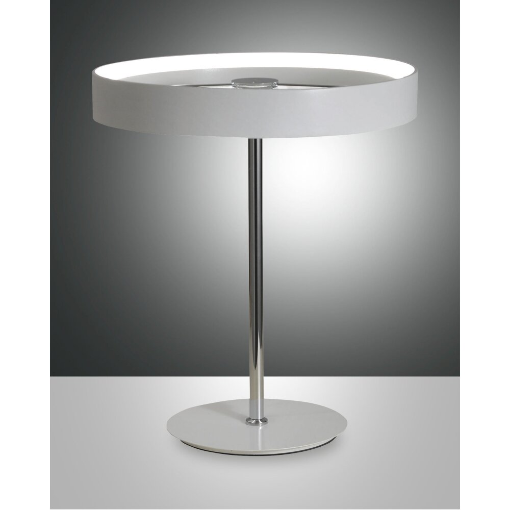Fabas Luce Double Tischleuchten LED Chrom, Weiß, 1-flammig main product photo
