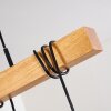 Barbengo Pendelleuchte Holz hell, Schwarz, 4-flammig