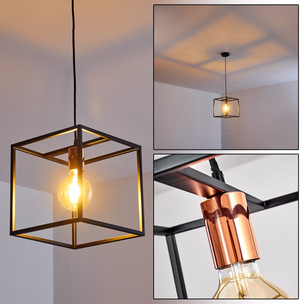 Yuhigaoka Hängeleuchte Kupferfarben, Schwarz, 1-flammig main product photo