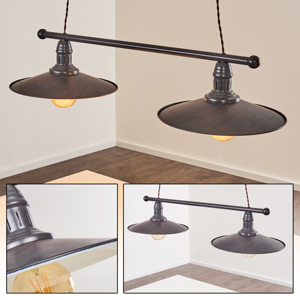 Nibyn Pendelleuchte Beige, Dunkelbraun, 2-flammig main product photo