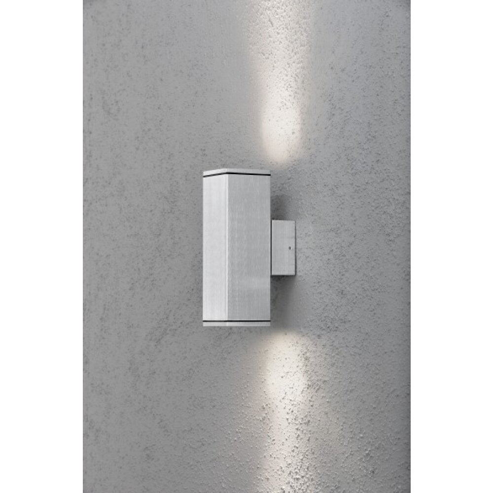 Konstsmide Monza Wandleuchte Aluminium, 2-flammig main product photo