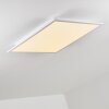 Salmi Deckenpanel LED Aluminium, Weiß, 1-flammig, Fernbedienung