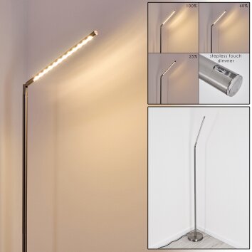 Deje Stehleuchte LED Nickel-Matt, 1-flammig