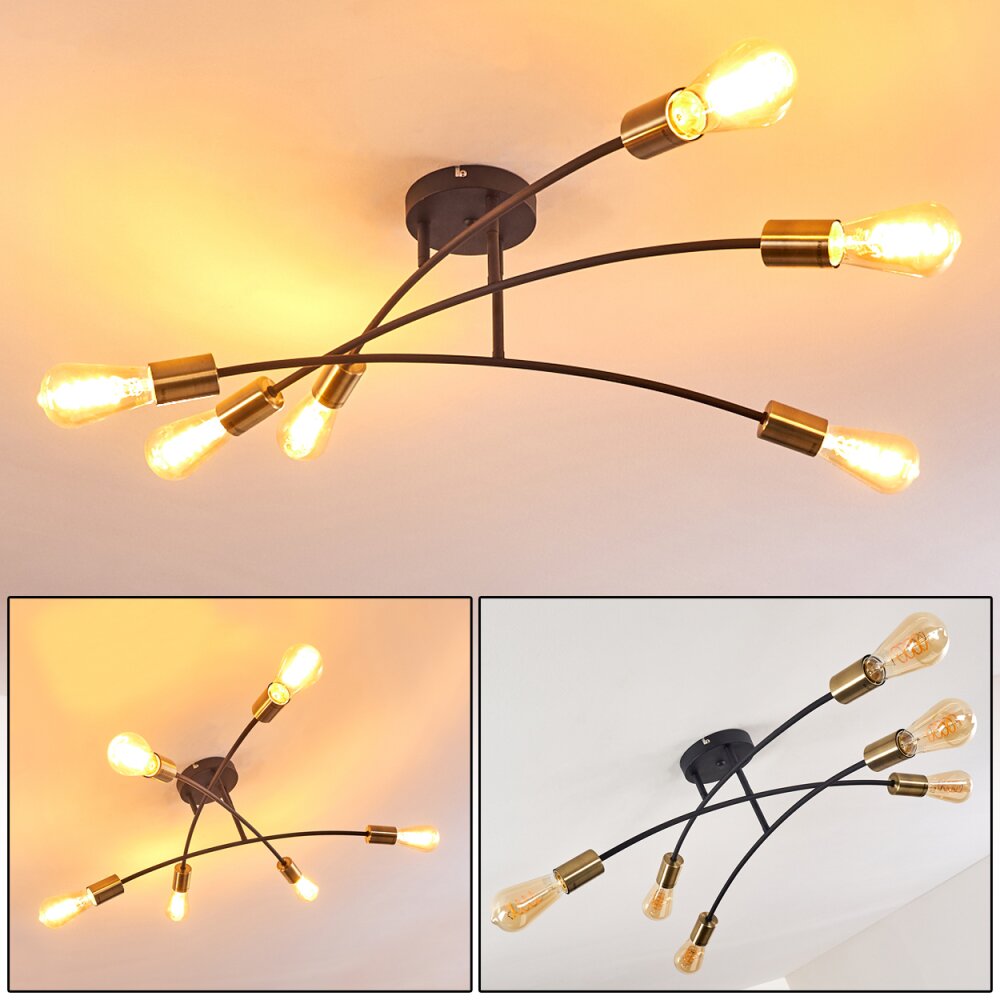 Duvin Deckenleuchte Schwarz, 6-flammig main product photo