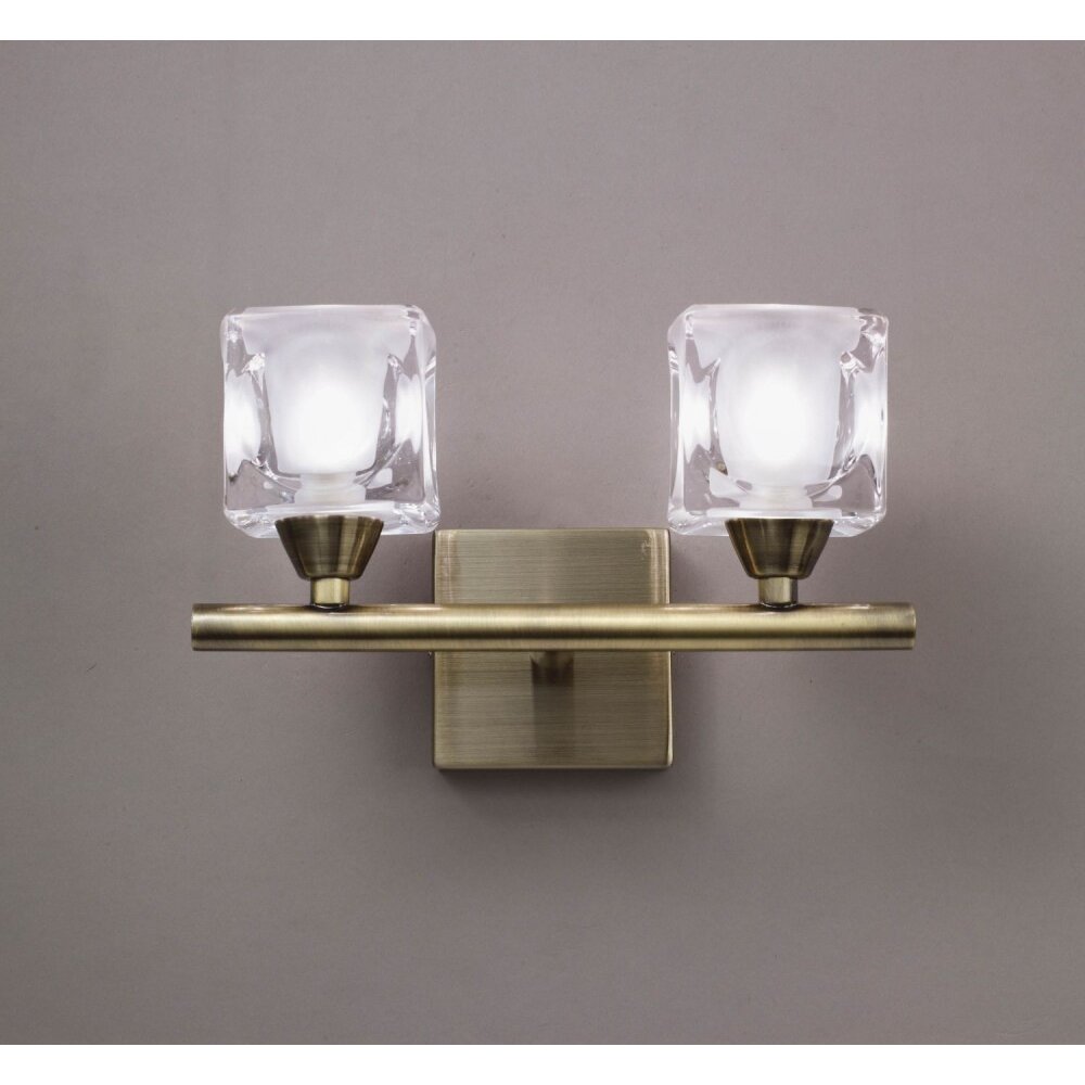 Mantra Cuadrax Wandleuchte Messing, 2-flammig main product photo