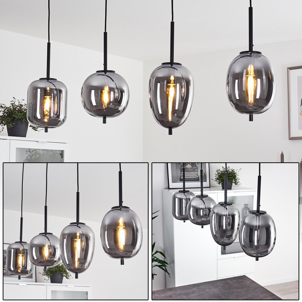 Verbania Hängeleuchte Schwarz, 4-flammig main product photo