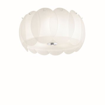 Ideal Lux OVALINO Deckenleuchte Weiß, 5-flammig