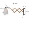 Steinhauer Mexlite Liv Wandleuchte Beige, Holz hell, Schwarz, 1-flammig