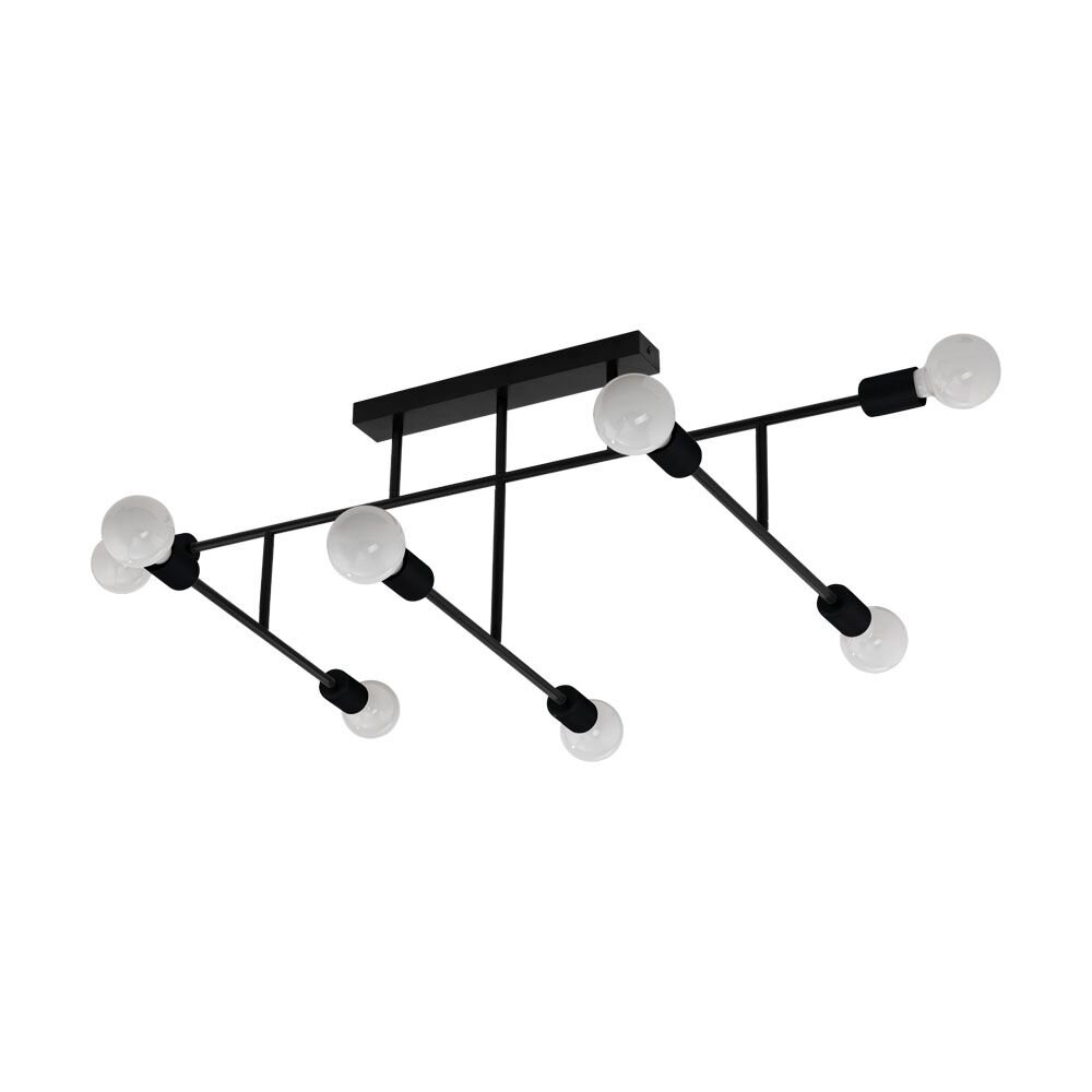 Eglo BELSIANA Deckenleuchte Schwarz, 8-flammig main product photo