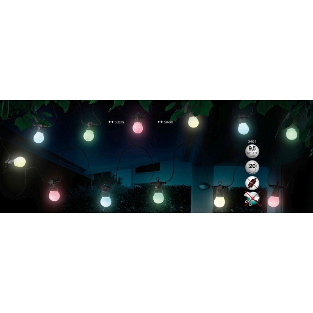 Globo NIRVANA Außenleuchte LED Schwarz, 20-flammig main product photo