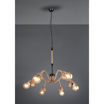 Reality Alva Pendelleuchte LED Schwarz, 6-flammig