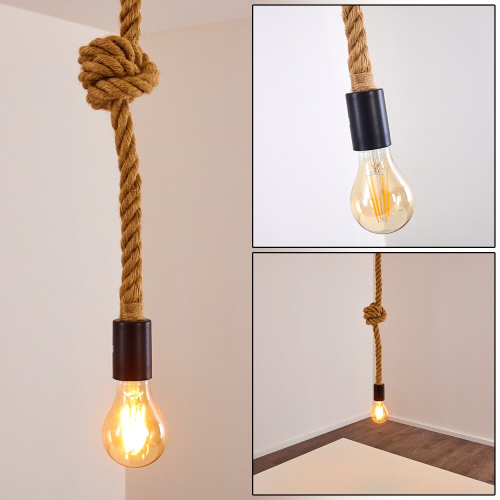 Riekje Hängeleuchte Braun, Schwarz, 1-flammig main product photo