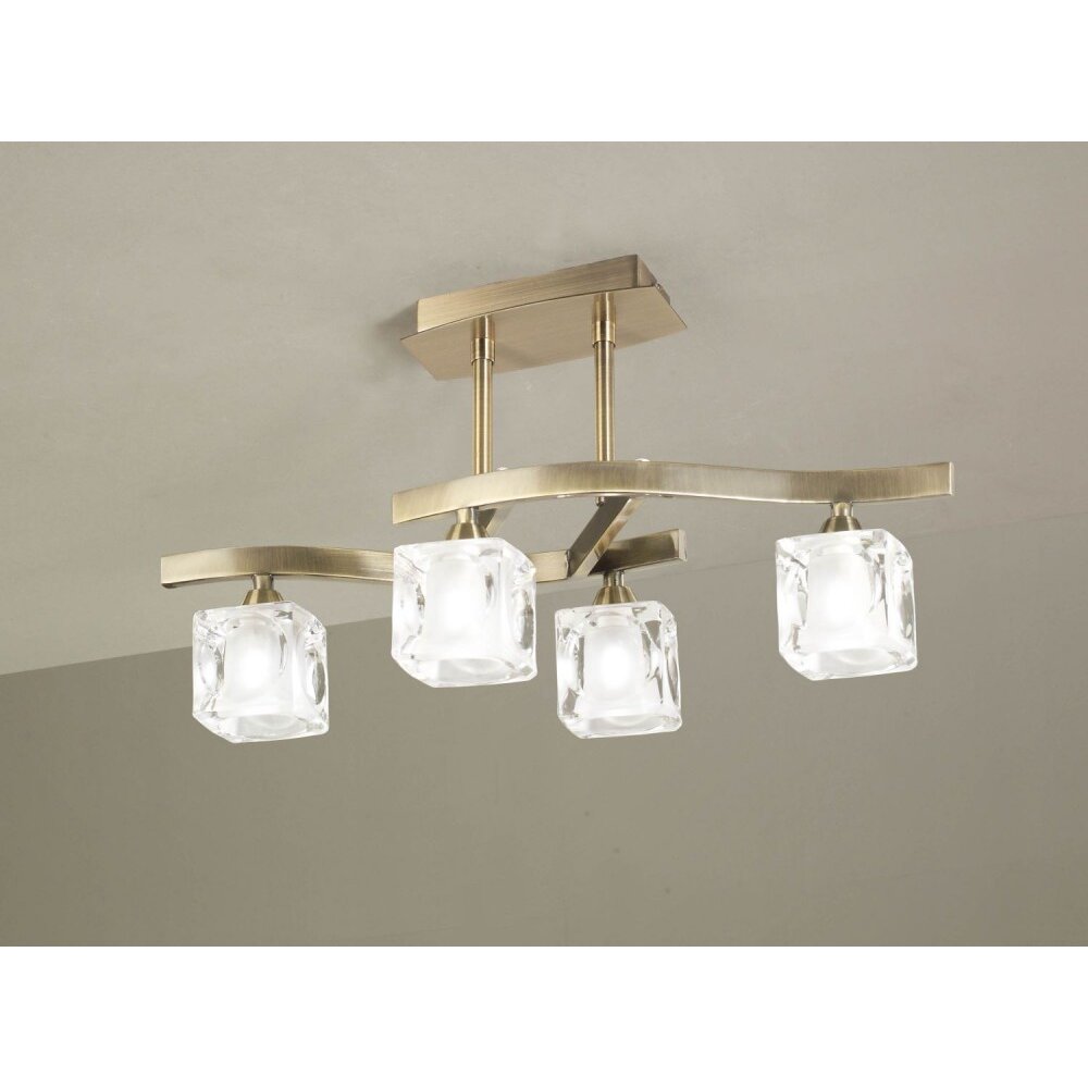 Mantra Cuadrax Deckenleuchte Messing, 4-flammig main product photo
