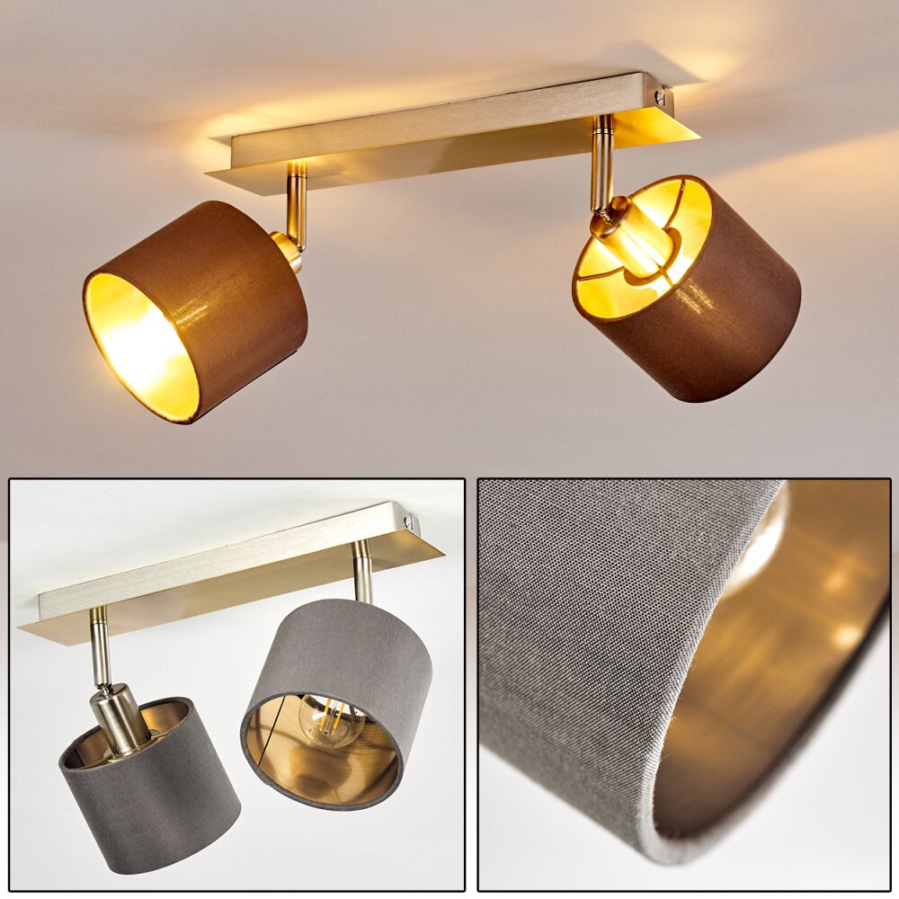Tibro Deckenleuchte Messing, Nickel-Matt, 2-flammig main product photo