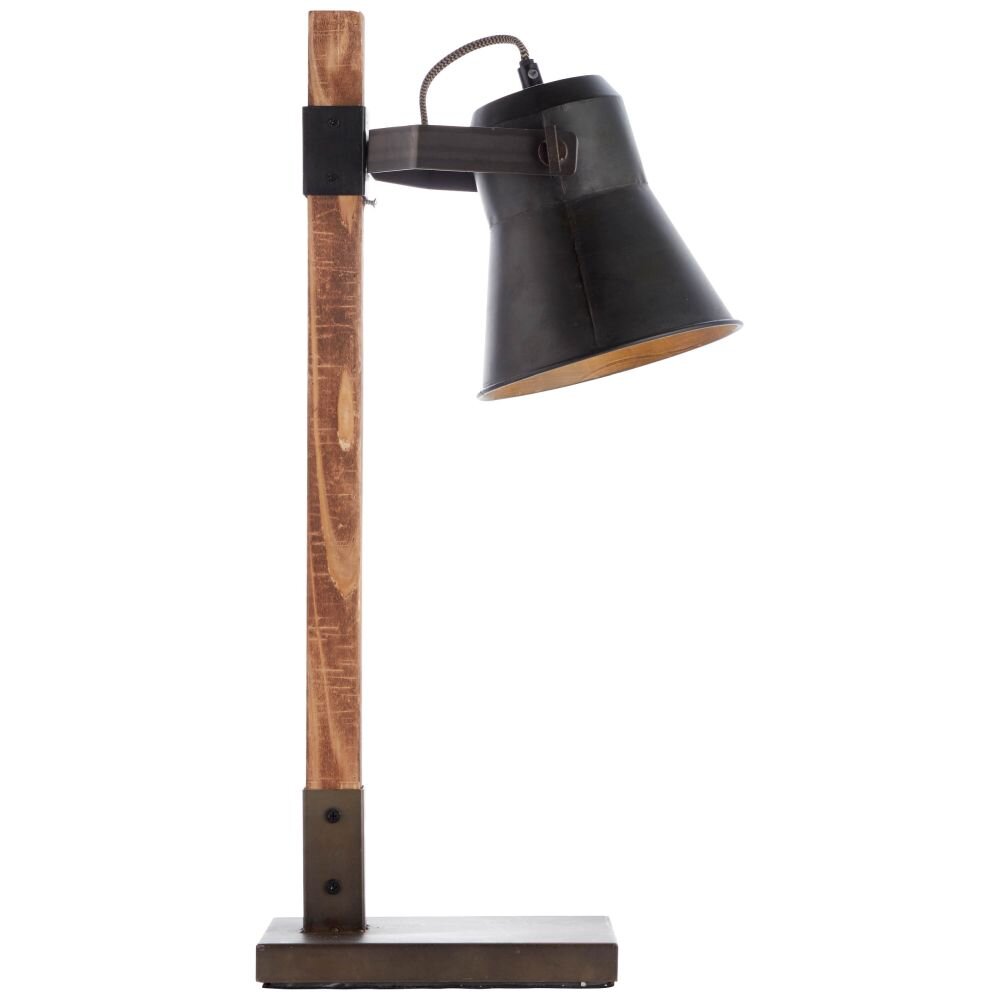 Brilliant Leuchten Plow Tischleuchte Holz dunkel, Schwarz, 1-flammig main product photo