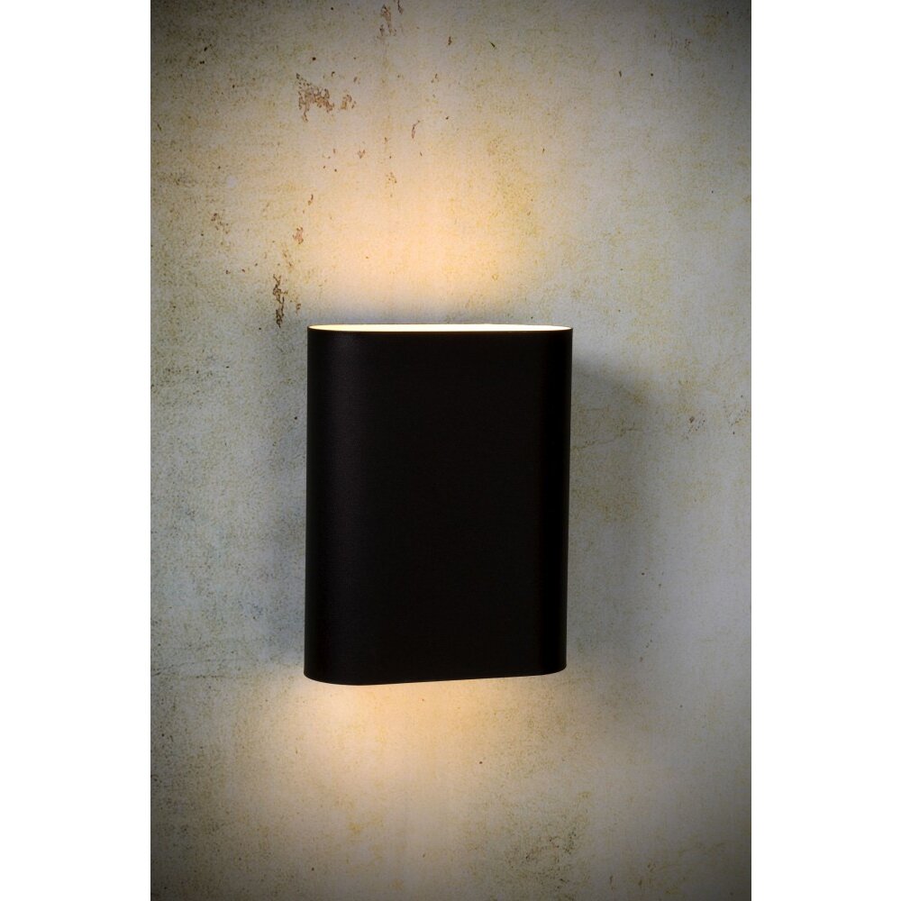 Lucide OVALIS Wandleuchte Schwarz, 2-flammig main product photo