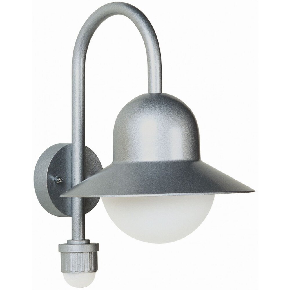Albert Leuchten 661 Außenwandleuchte Silber, 1-flammig, Bewegungsmelder main product photo