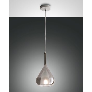 Fabas Luce Lila Pendelleuchten Rauchfarben, 1-flammig