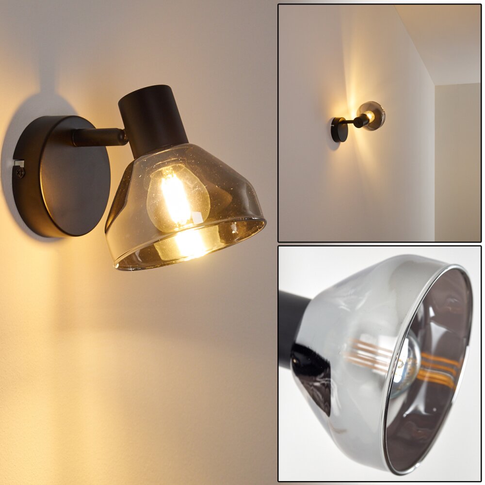 Tyksov Wandleuchte Schwarz, 1-flammig main product photo