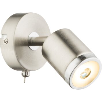 Globo COMORE Wandleuchte LED Nickel-Matt, 1-flammig