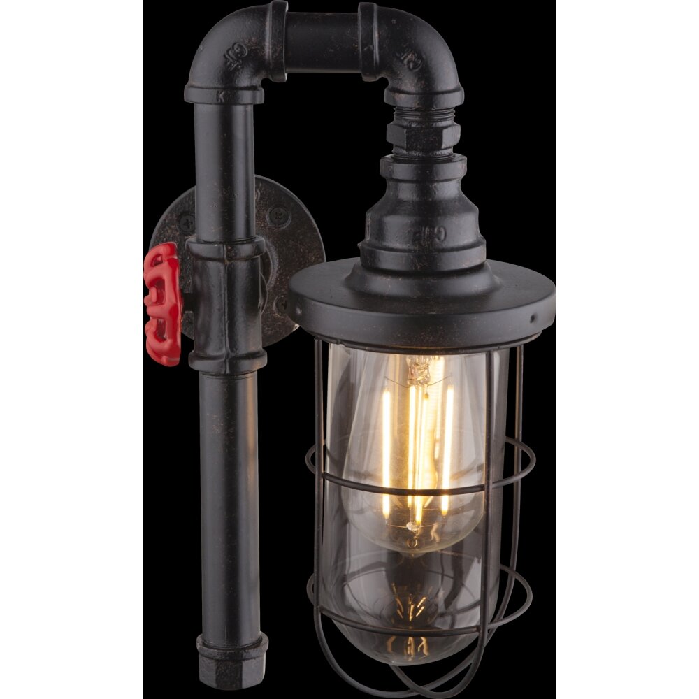 Globo BAYUDA Wandleuchte Schwarz, 1-flammig main product photo