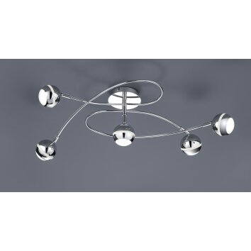 Trio Leuchten BALOUBET Deckenleuchte LED Chrom, 5-flammig