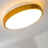 Sora Wood Deckenlampe LED Holz hell, Weiß, 1-flammig
