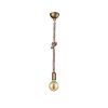 Trio Leuchten CORD Pendelleuchte Braun, Messing, 1-flammig